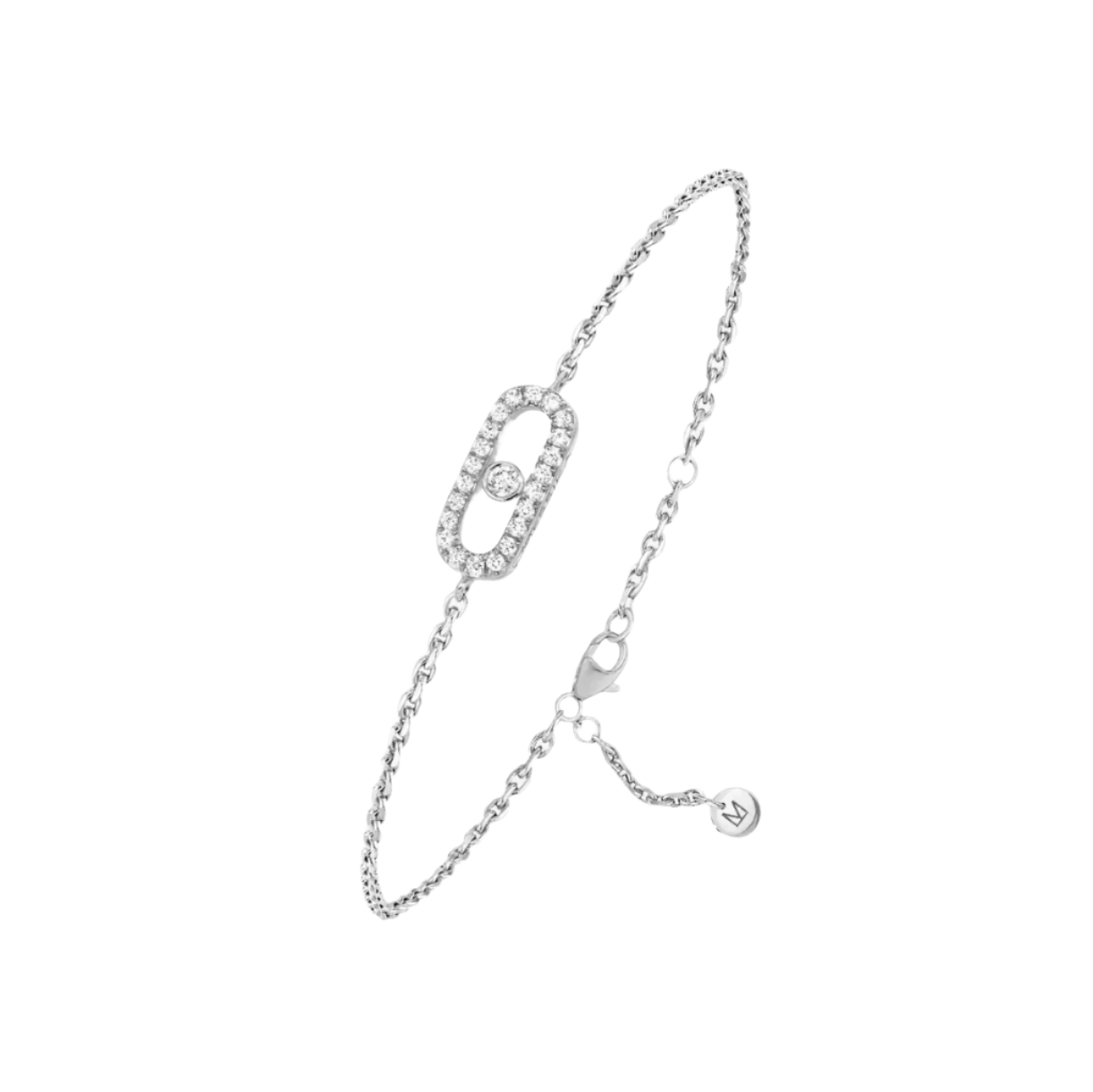 Messika Care(s) 18ct White Gold & Diamond Children's Pavé Bracelet MSK-237